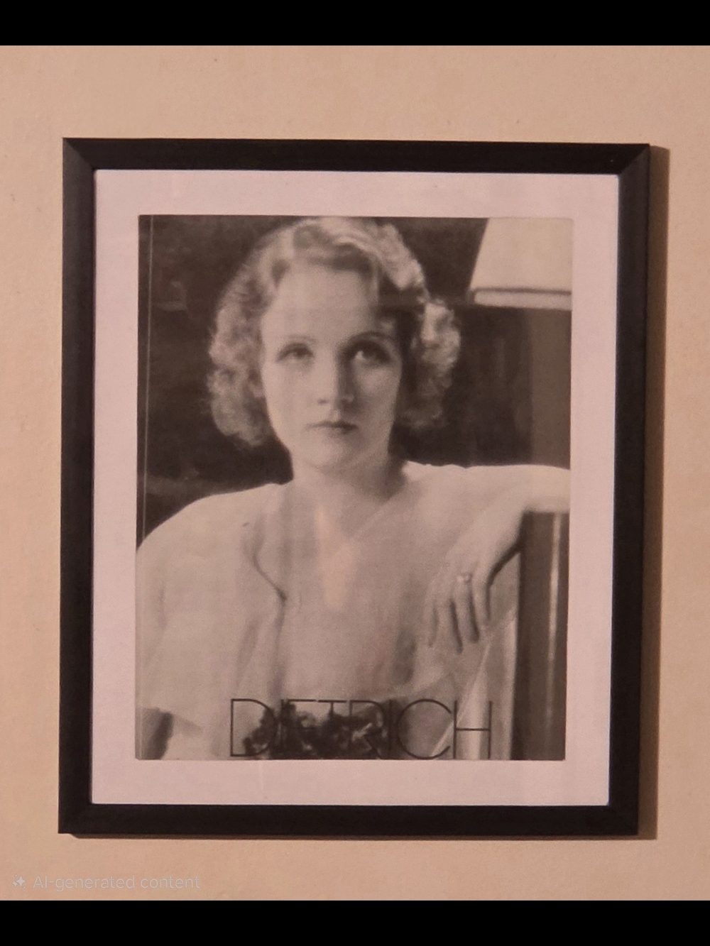 Vintage Hollywood Glam – Framed Marlene Dietrich Print
